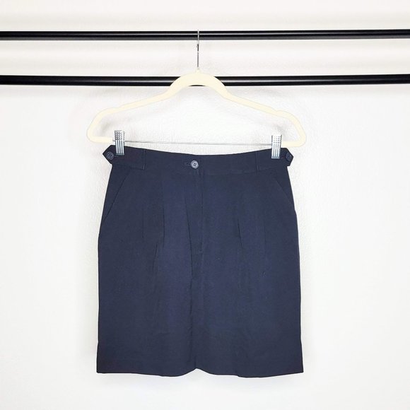 Jean Charles de Castelbajac Rare VTG Black Golf Theme Pleat Front Skirt Size 13 - Picture 2 of 10